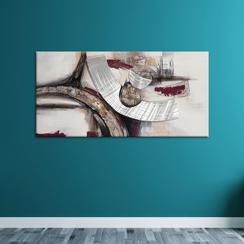 Vivolux | Beige Abstracte Schilderij Textuur Oppervlak Moderne Woonkamer Wanddecoratie