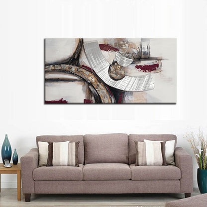 Vivolux | Beige Abstracte Schilderij Textuur Oppervlak Moderne Woonkamer Wanddecoratie