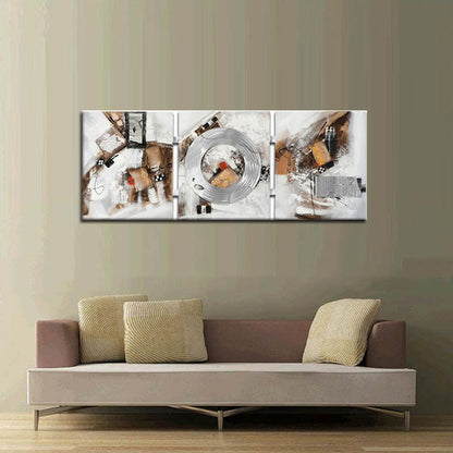 Vivolux | Beige Abstracte Schilderij Textuur Oppervlak Moderne Woonkamer Wanddecoratie