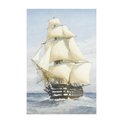 Vivolux | Witte Zeilschip Canvas Kunst Textuur Modernistische Stijl Woonkamer Muurdecoratie