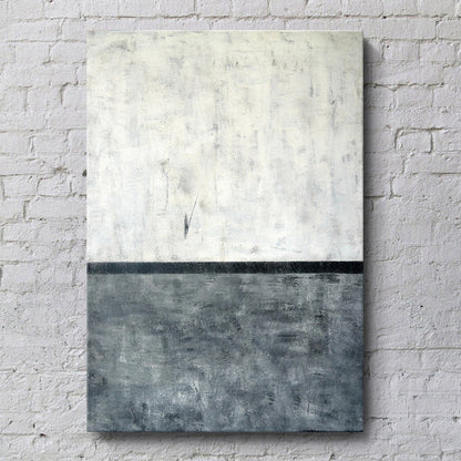 Vivolux | 2-Tone Kleur Blokkerende Canvas Grijs en Wit Minimalisme Muur Kunst Print voor Eetkamer