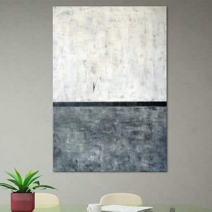 Vivolux | 2-Tone Kleur Blokkerende Canvas Grijs en Wit Minimalisme Muur Kunst Print voor Eetkamer