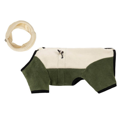 Vivolux | Vollständiger Schutz Polar Fleece Hund Overall mit abnehmbarem Kragen