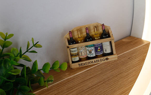 Vivolux | Lumoshelf LED Wandleuchte | Massivholz mit Ablage | Runde Wandlampe | Warm- & Weißlicht