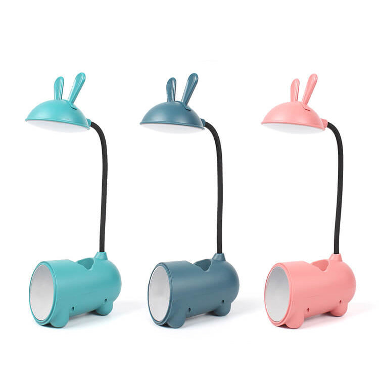 Vivolux | BunnyGlow Kreative LED Touch-Lampe mit Stifthalter | USB-Ladefunktion | Schreibtischlampe | Kinderzimmer Deko
