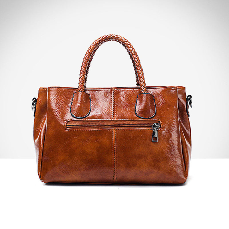 Vivolux | Neue Handtaschen aus Ölwachsleder Boston, große Tragetasche aus weichem Leder