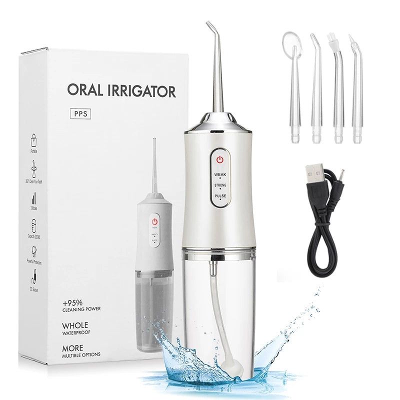 Vivolux | Wasserdichter Irrigator Dentalreiniger, kabelloser & wiederaufladbarer Wasserzahnseide