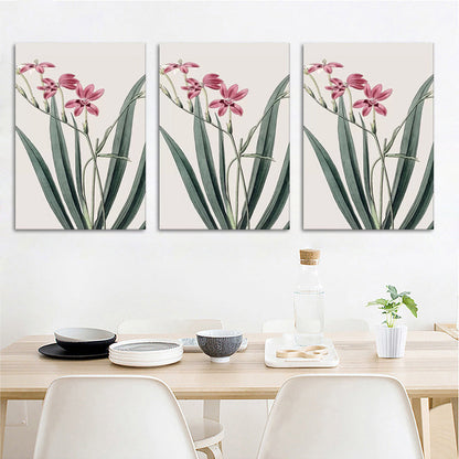 Vivolux | Blumen Leinwand Wandkunst Textur Oberfläche Minimalistisch Mädchen Wohnzimmer Gemälde