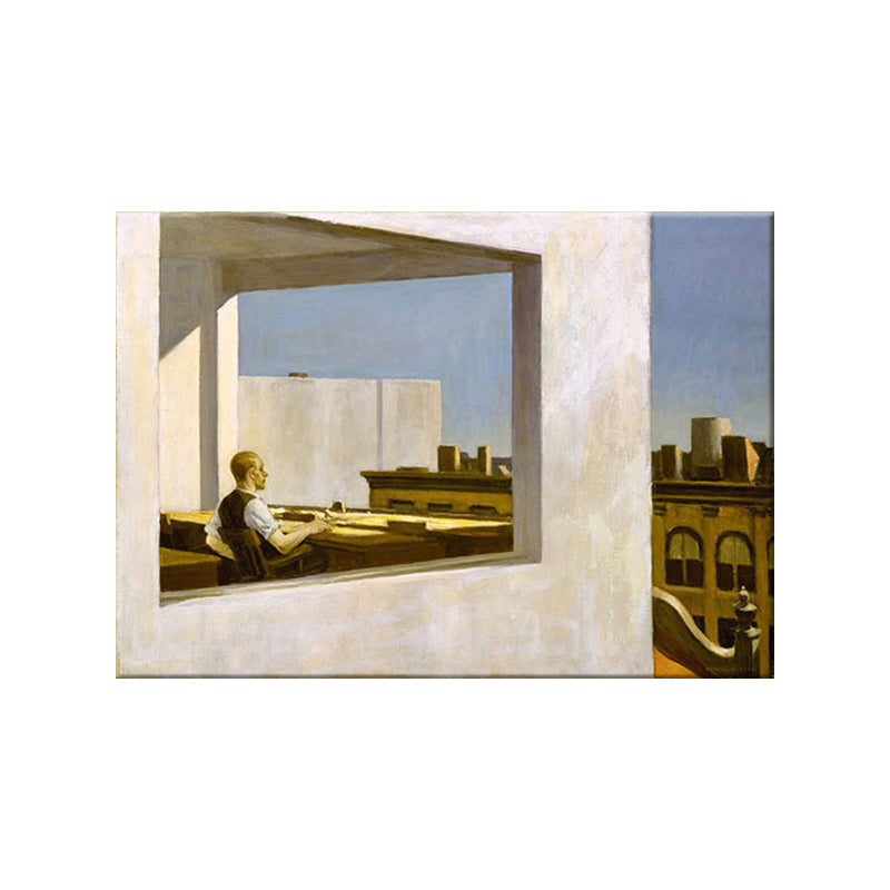 Vivolux | Leisure Time in Cafe Canvas Textured Contemporary Woonkamer Wanddecoratie in Wit