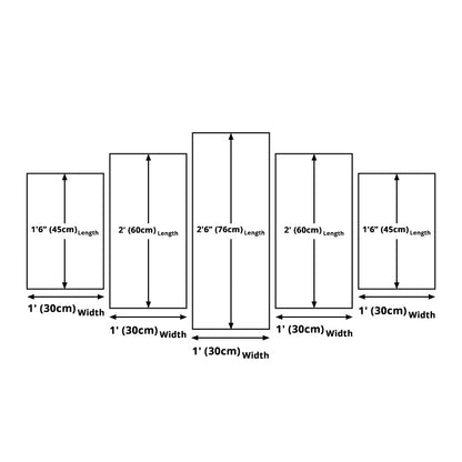 Vivolux | Lila Avondgloren Canvas Kunst Berg Skyline Uitzicht Moderne Multi-Stuk Muur Decor