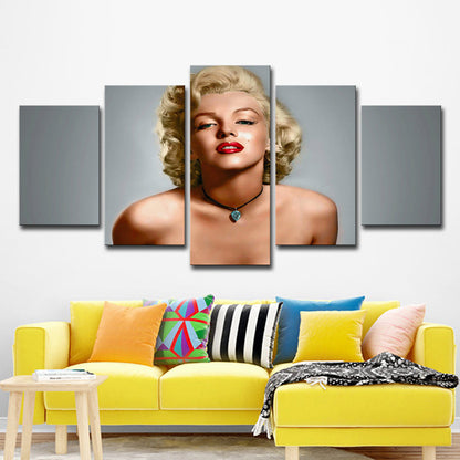Vivolux | Modernistische Marilyn Monroe Wandkunst Leinwand Multi-Stück Graue Wanddekoration für Schlafzimmer