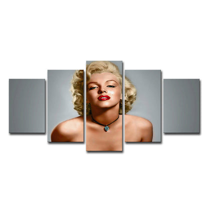 Vivolux | Modernistische Marilyn Monroe Wandkunst Leinwand Multi-Stück Graue Wanddekoration für Schlafzimmer