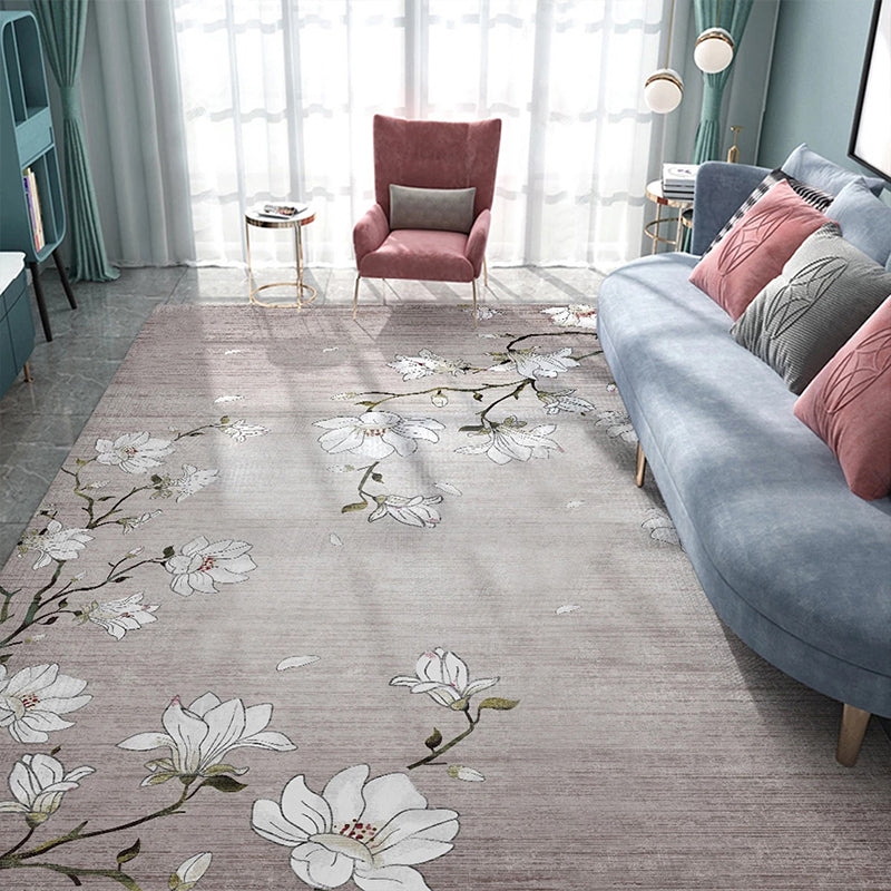 Vivolux | Lichtroze Oriëntalisch Tapijt Polyester Bloempatroon Tapijt Wasbaar Antislip Onderlaag Vloerkleed voor Woonkamer