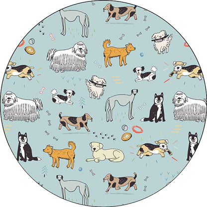 Vivolux | Uniek Kids Tapijt in Groene Dieren Hond Bot Voetafdruk Patroon Tapijt Polyester Machinewasbaar Vloerkleed voor Kinderkamer