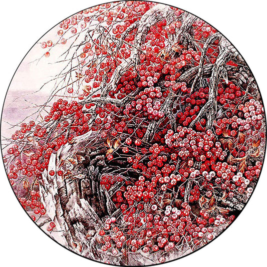 Vivolux | Rote Ostern Teppich Polyester Blumen- und Zweigmuster Teppich Waschbar Rutschfester Teppich für Schlafzimmer