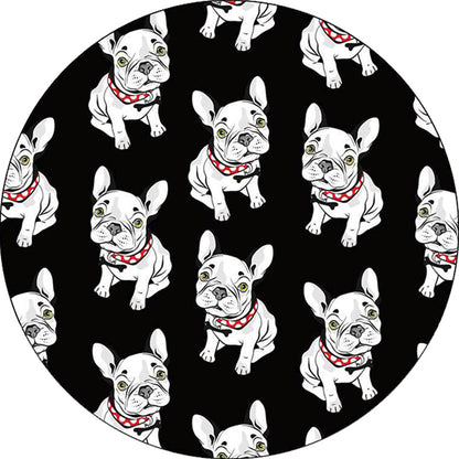 Vivolux | Schwarzer Kinderzimmerteppich Kinder Tiere Hund Muster Teppich Polyester Rutschfeste Unterlage Teppich