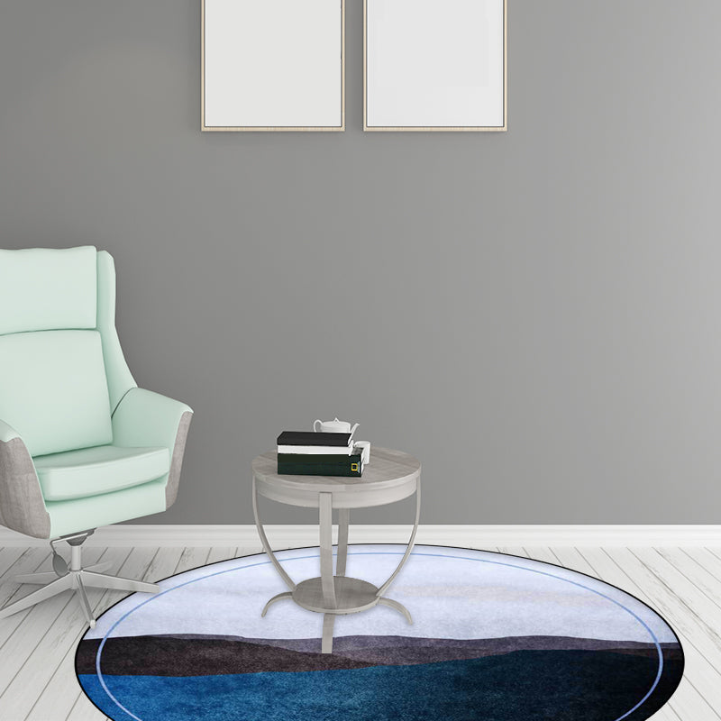 Vivolux | Groen en Grijs Oriëntaals Tapijt Polyester Berg Ombre Patroon Tapijt Wasbaar Antislip Achtergrond Vloerkleed voor Woonkamer