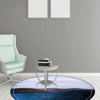 Vivolux | Groen en Grijs Oriëntaals Tapijt Polyester Berg Ombre Patroon Tapijt Wasbaar Antislip Achtergrond Vloerkleed voor Woonkamer