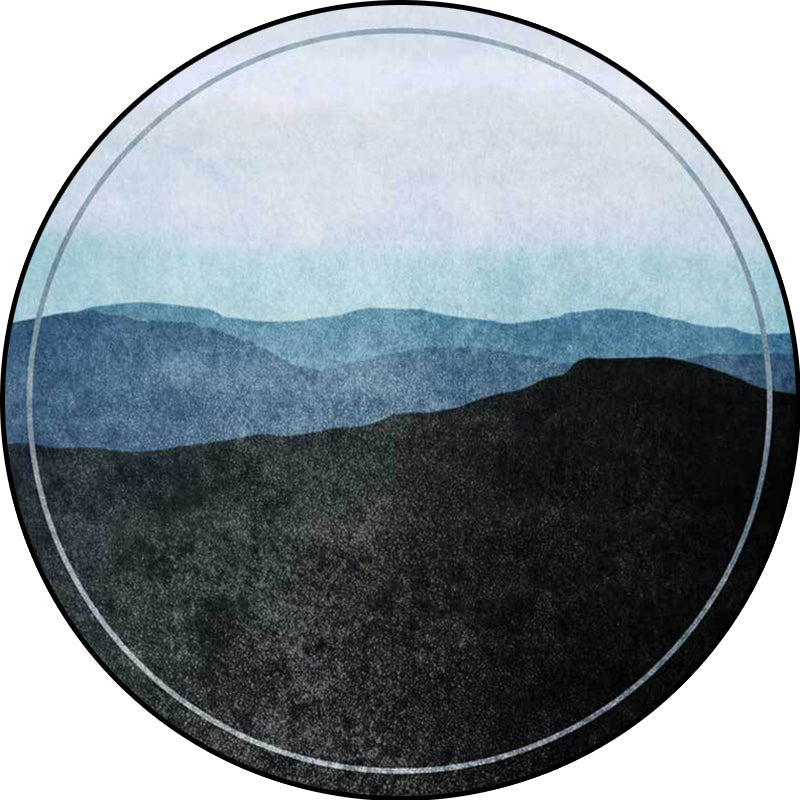 Vivolux | Groen en Grijs Oriëntaals Tapijt Polyester Berg Ombre Patroon Tapijt Wasbaar Antislip Achtergrond Vloerkleed voor Woonkamer