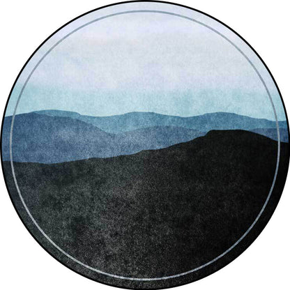 Vivolux | Groen en Grijs Oriëntaals Tapijt Polyester Berg Ombre Patroon Tapijt Wasbaar Antislip Achtergrond Vloerkleed voor Woonkamer