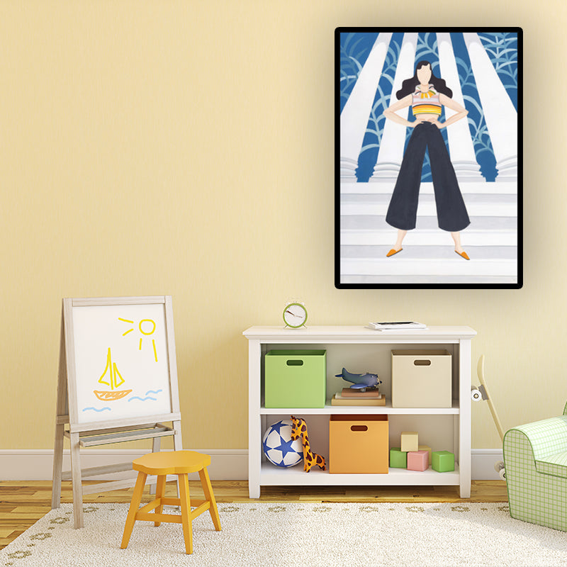 Vivolux | Grünes nordisches gewickeltes Leinwandbild für Frauen und malerischer Wandkunstdruck für das Schlafzimmer