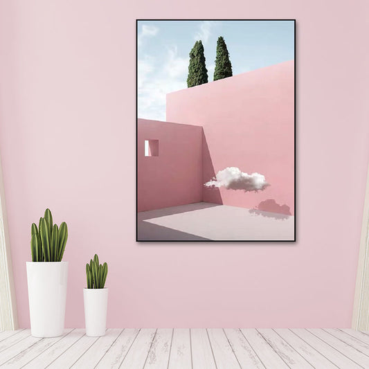 Vivolux | Pastel Kleur Architectuur Wandkunst Abstract Moderne Stijl Textuur Gewikkeld Canvas