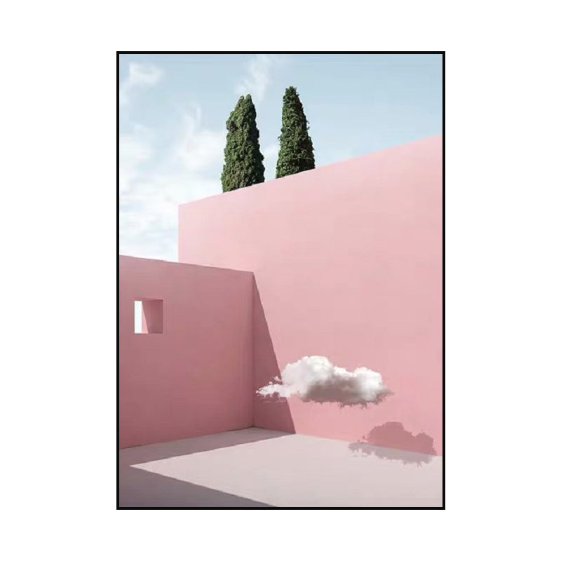 Vivolux | Pastel Kleur Architectuur Wandkunst Abstract Moderne Stijl Textuur Gewikkeld Canvas