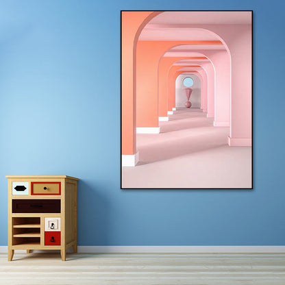 Vivolux | Pastel Kleur Architectuur Wandkunst Abstract Moderne Stijl Textuur Gewikkeld Canvas
