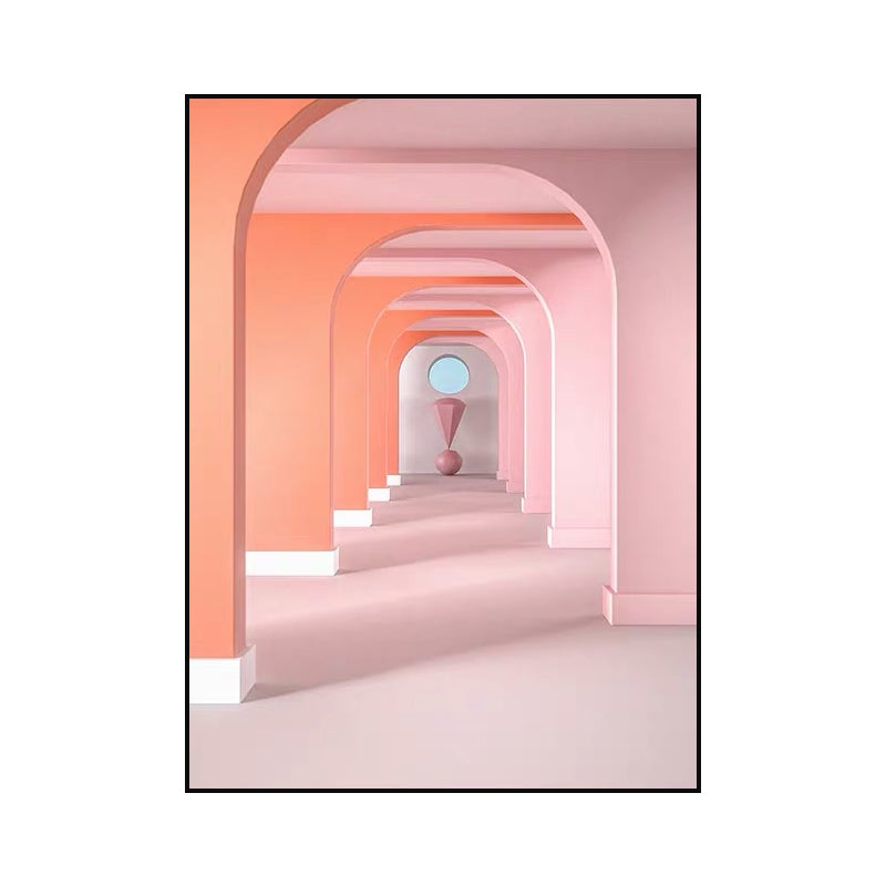 Vivolux | Pastel Kleur Architectuur Wandkunst Abstract Moderne Stijl Textuur Gewikkeld Canvas