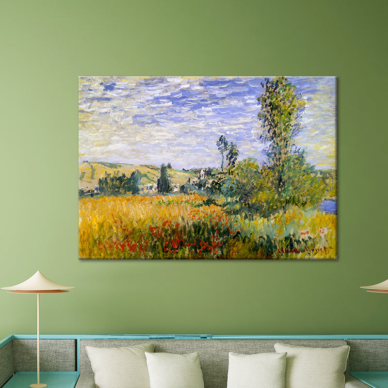 Vivolux | Pastel Kleur Buitenrok Landschap Schilderij Textuur Oppervlak Muurkunst voor Slaapkamer