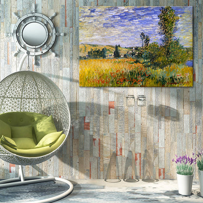 Vivolux | Pastel Kleur Buitenrok Landschap Schilderij Textuur Oppervlak Muurkunst voor Slaapkamer