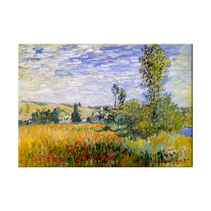 Vivolux | Pastel Kleur Buitenrok Landschap Schilderij Textuur Oppervlak Muurkunst voor Slaapkamer