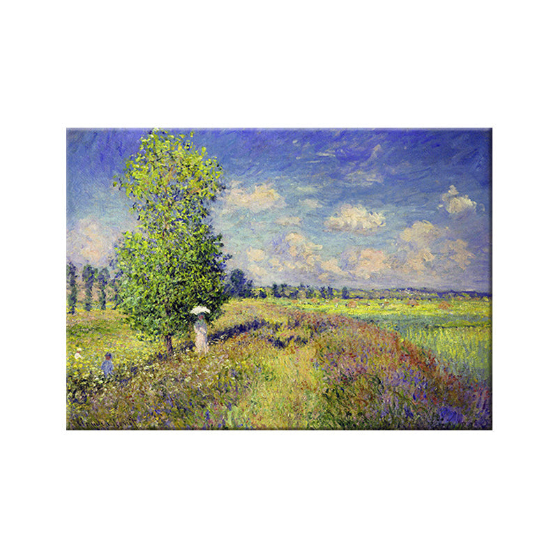 Vivolux | Pastel Kleur Buitenrok Landschap Schilderij Textuur Oppervlak Muurkunst voor Slaapkamer