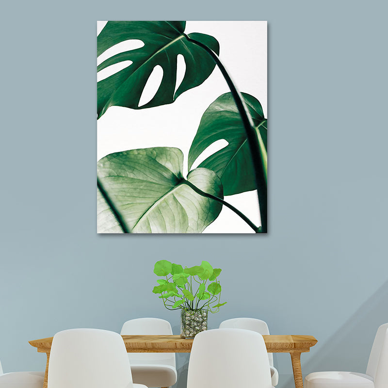 Vivolux | Textured Monstera Leaves Wanddekor Tropische Leinwandkunst für das Wohnzimmer