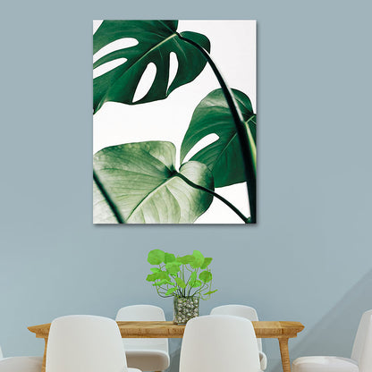 Vivolux | Textured Monstera Leaves Wanddekor Tropische Leinwandkunst für das Wohnzimmer