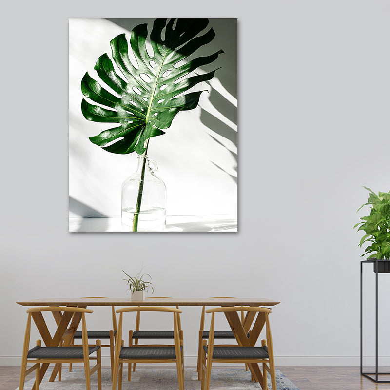 Vivolux | Textured Monstera Leaves Wanddekor Tropische Leinwandkunst für das Wohnzimmer
