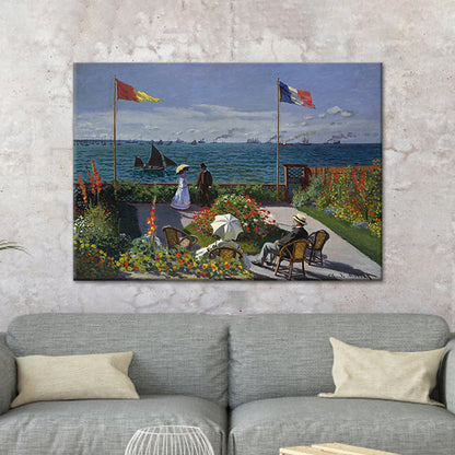 Vivolux | Grünes Seascape Gemälde Leinwand Kunst Texturierte Oberfläche Wanddekoration für Zuhause Galerie