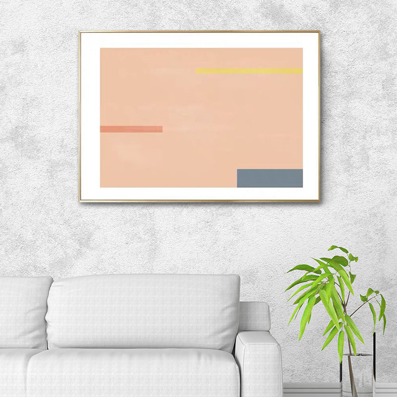 Vivolux | Simplicity Abstract Wandkunst Druck Pink und Orange Wohnzimmer Wanddekoration, Texturiert