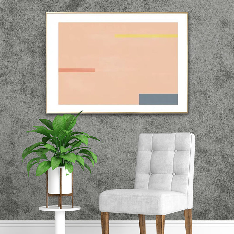 Vivolux | Simplicity Abstract Wandkunst Druck Pink und Orange Wohnzimmer Wanddekoration, Texturiert