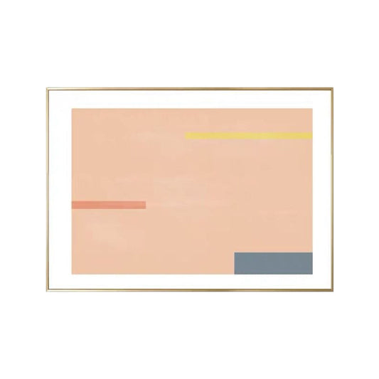Vivolux | Simplicity Abstract Wandkunst Druck Pink und Orange Wohnzimmer Wanddekoration, Texturiert