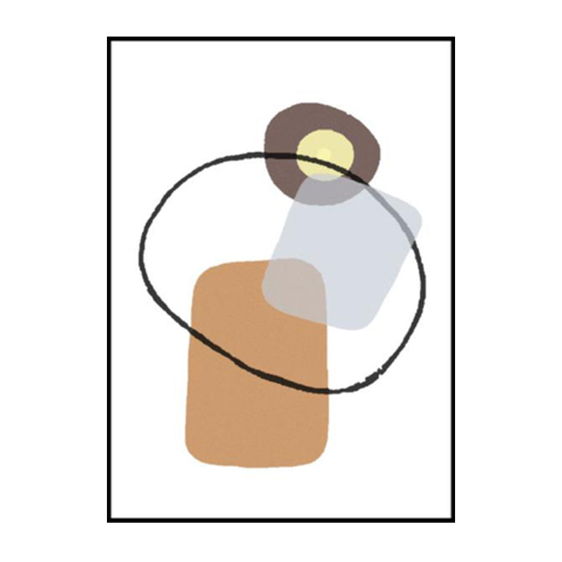 Vivolux | Geometrie Wandkunstdruck Pastellfarbe Nordischer Stil Leinwand für Wohnzimmer, Texturiert