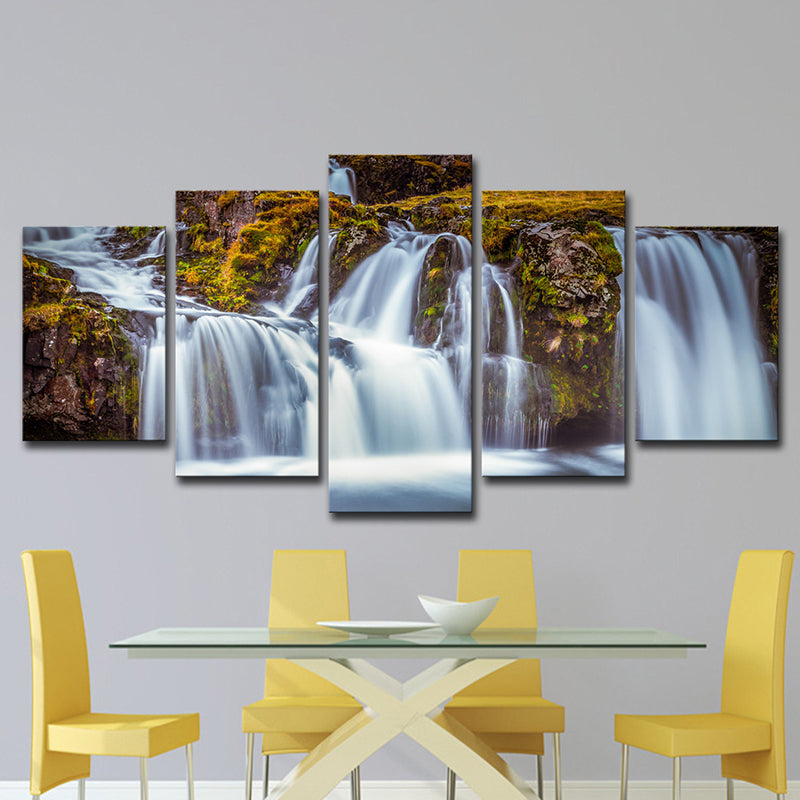 Vivolux | Contemporary Waterval Wandkunst Decor Bruin Multi-Piece Canvas Print voor Slaapkamer