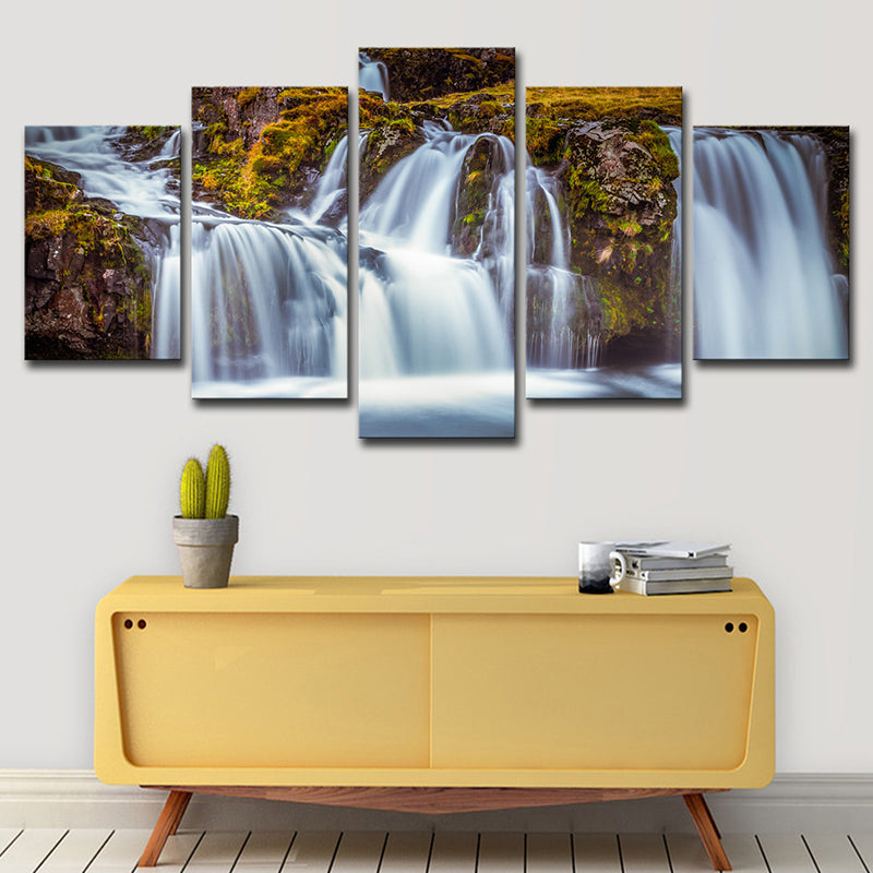 Vivolux | Contemporary Waterval Wandkunst Decor Bruin Multi-Piece Canvas Print voor Slaapkamer