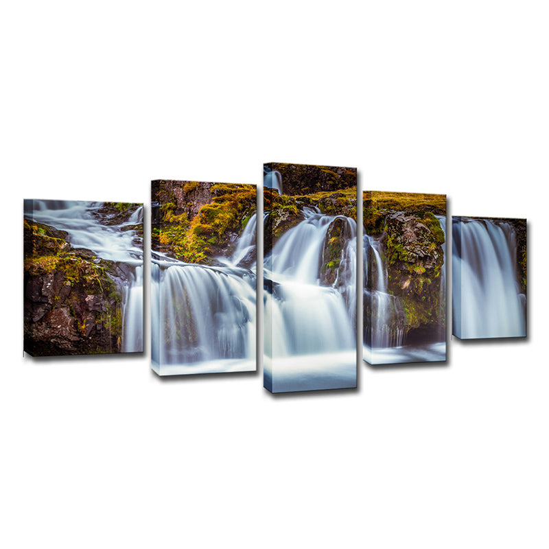Vivolux | Contemporary Waterval Wandkunst Decor Bruin Multi-Piece Canvas Print voor Slaapkamer
