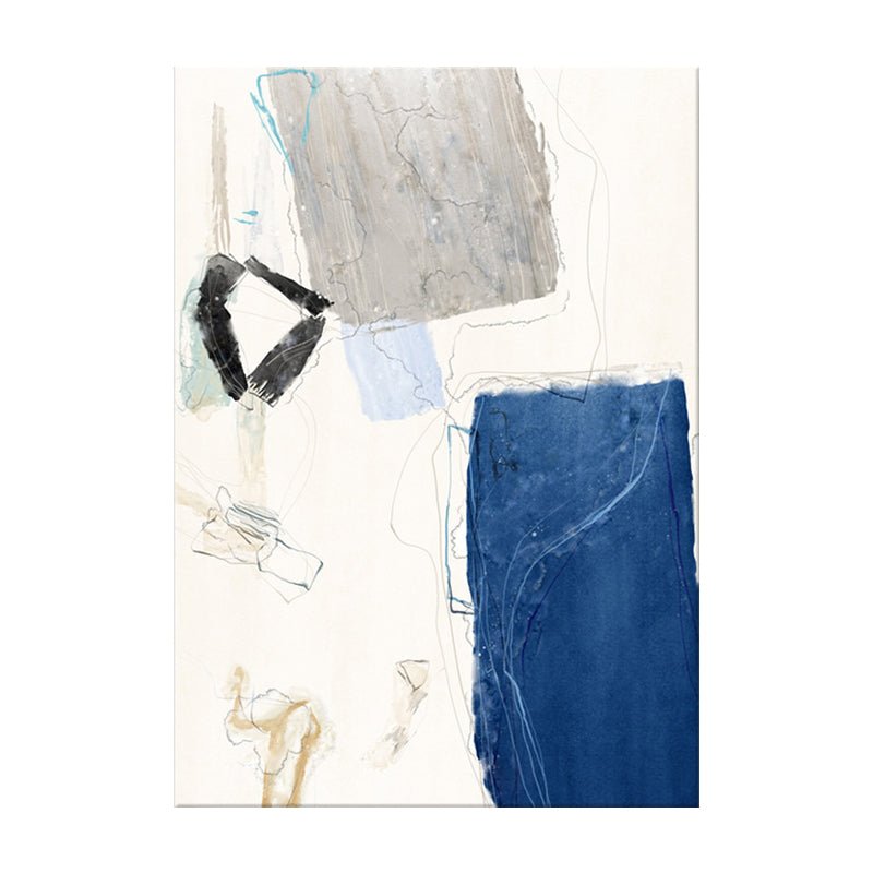 Vivolux | Noordse Abstracte Aquarel Wandkunst Print Zachte Kleur Slaapkamer Gewikkeld Canvas Schilderij