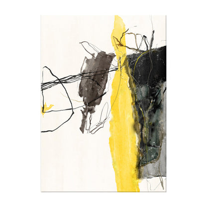 Vivolux | Noordse Abstracte Aquarel Wandkunst Print Zachte Kleur Slaapkamer Gewikkeld Canvas Schilderij