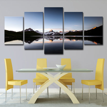 Vivolux | Global Inspired Buckp Lake Canvas Blau Esszimmer Wandkunst Druck, Mehrteilige