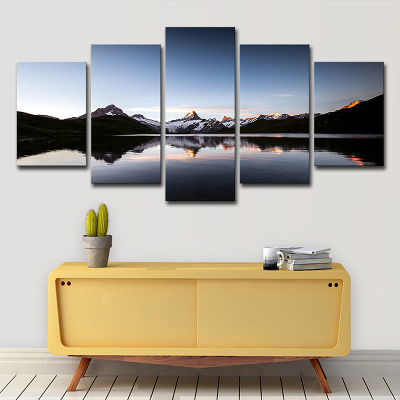 Vivolux | Global Inspired Buckp Lake Canvas Blau Esszimmer Wandkunst Druck, Mehrteilige