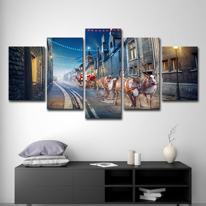 Vivolux | Weihnachten Santa Claus Malerei Mehrteilig Modern Wohnzimmer Wandkunst