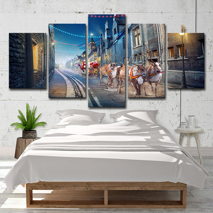 Vivolux | Weihnachten Santa Claus Malerei Mehrteilig Modern Wohnzimmer Wandkunst